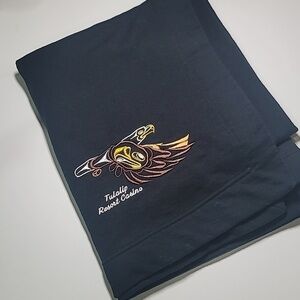 FREE with Purchase Eagle Embroidered Tulalip Casino Resort Fleece Cotton Blanket